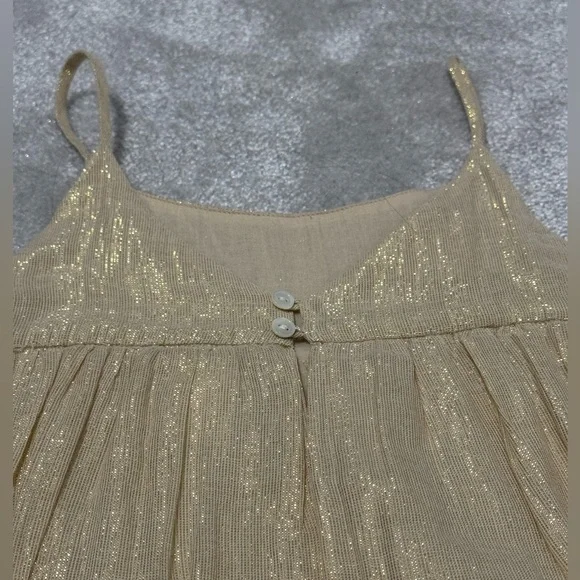 Bonpoint girl gold long dress